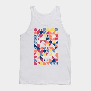 Colourful Geometric Animated Pattern Tank Top